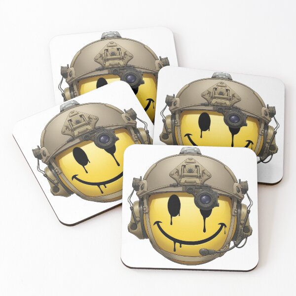 Item preview, Emoticono sonriente táctico designed and sold by RAWLIFEGRAPHIC.