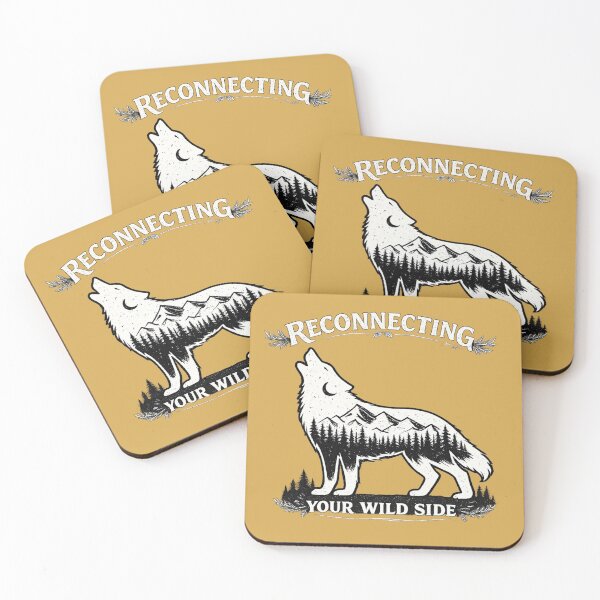 Item preview, Reconnect Your Wild Side Wolf Nature Outdoor Wildlife Adventure designed and sold by Off-DutyDesign.