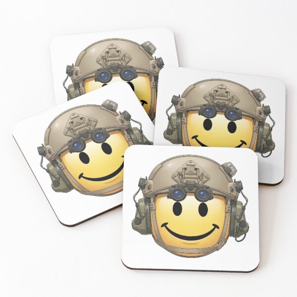 Item preview, Emoticono sonriente táctico designed and sold by RAWLIFEGRAPHIC.