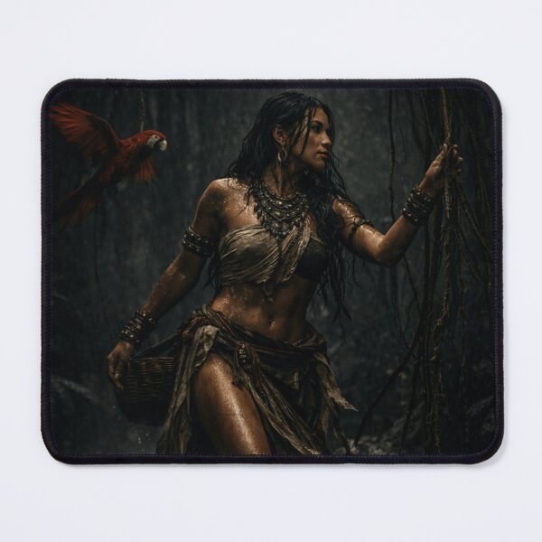 Item preview, Dark Cinematic Warrior Woman Fantasy Art Print designed and sold by INFINISHE.