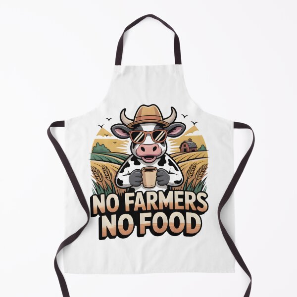 Item preview, No Farmers No Food – Cool Cow Farmer Support Sticker designed and sold by Naviora.