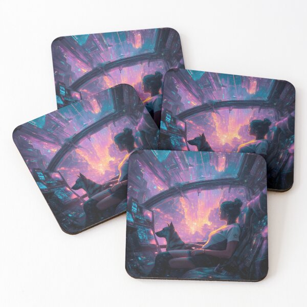 Item preview, Neon Solitude with a Loyal Witness designed and sold by oanaunciuleanu.