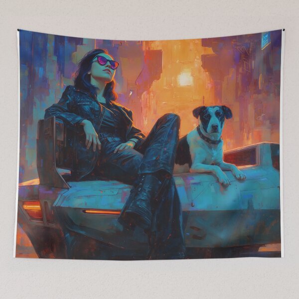 Item preview, Neon Solitude with a Loyal Witness designed and sold by oanaunciuleanu.