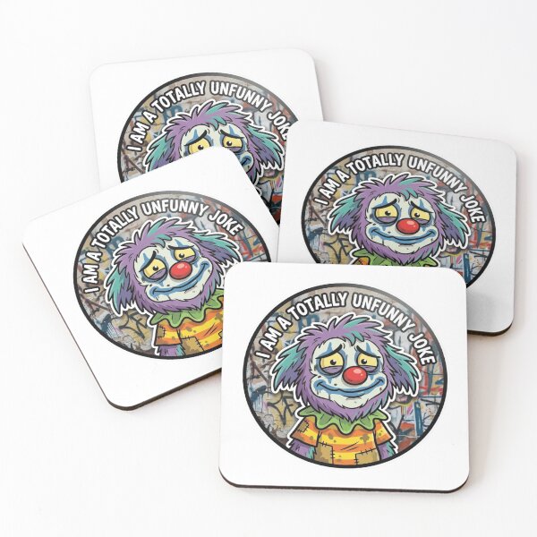 Item preview, Totally Unfunny Joke Sad Clown Sticker designed and sold by Imaginarium of Chaos falcon88 .