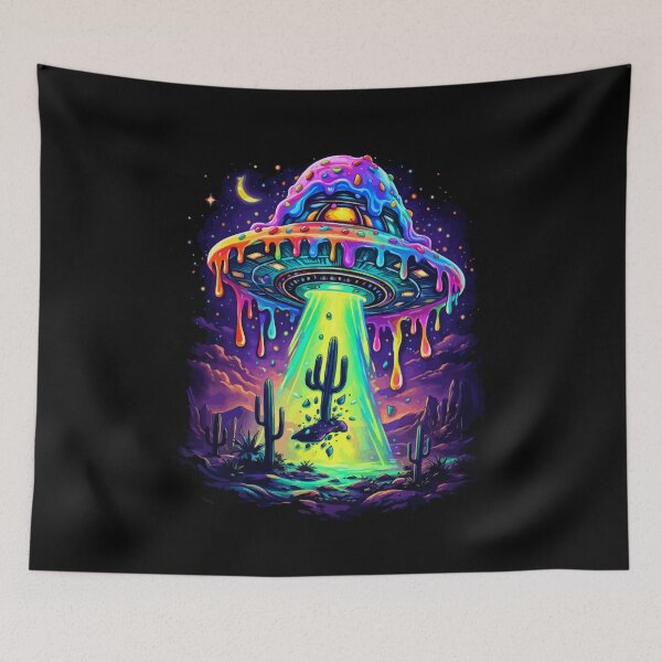 Item preview, Melting UFO – Psychedelic Alien Invasion designed and sold by RidaSalArt.
