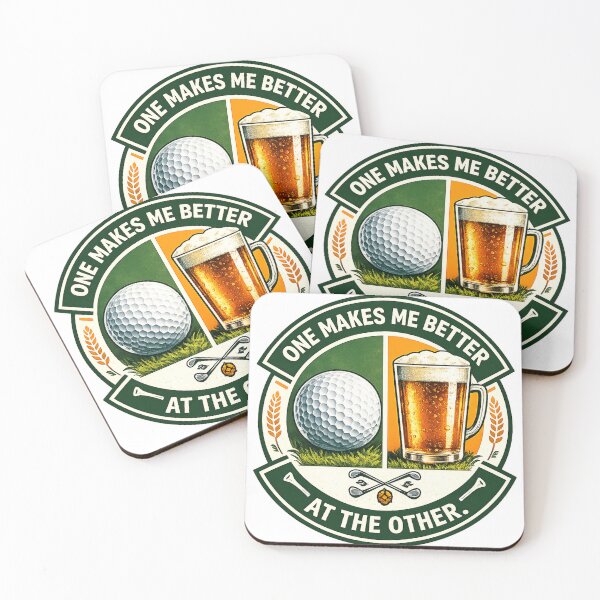 Item preview, Funny Golf Beer One Makes Me Better - Golf Humor Drinking Golfer designed and sold by Off-DutyDesign.