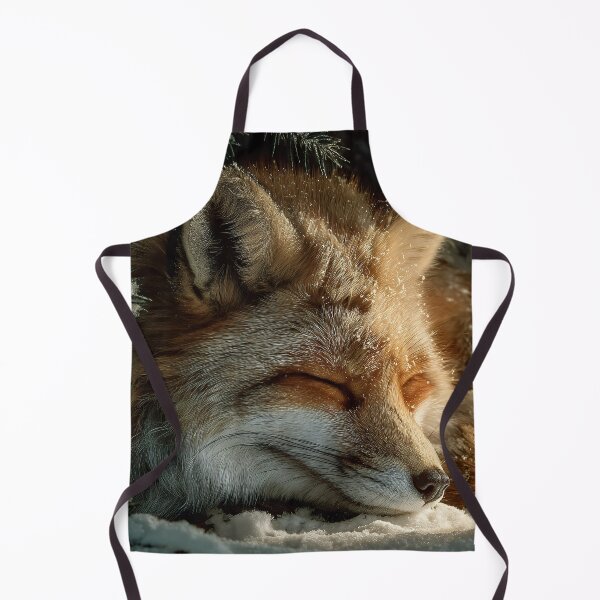 Item preview, Snow-Dusted Sleeping Red Fox in Magical Golden Winter Glow designed and sold by EK-World.
