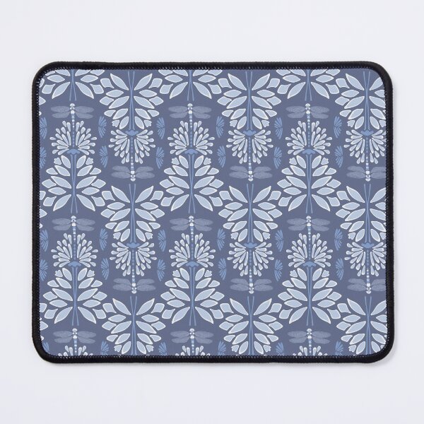 Item preview, Indigo Blue Florals and Dragonfly designed and sold by Sateenery.