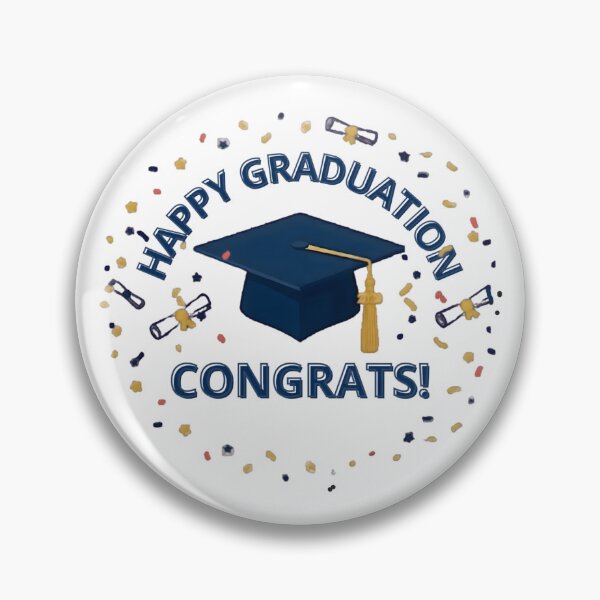 Item preview, Happy Graduation Congrats Navy Blue Cap and Gold Tassel Celebration Design designed and sold by VibranPalette.