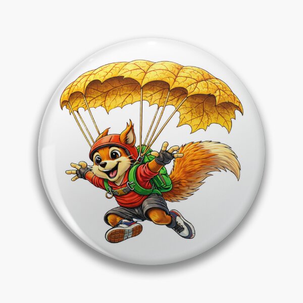 Item preview, Cute Skydiving Squirrel designed and sold by SecretSquirrellDesigns.