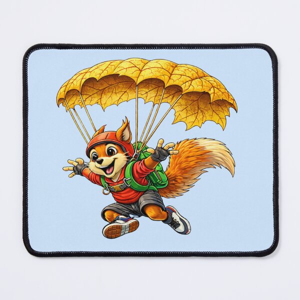 Item preview, Cute Skydiving Squirrel designed and sold by SecretSquirrellDesigns.