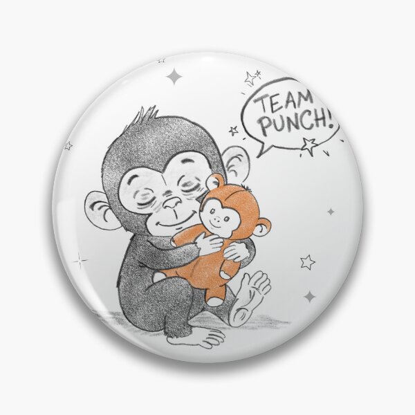 Item preview, Team Punch Cute Monkey Hugging  designed and sold by Reicrea.