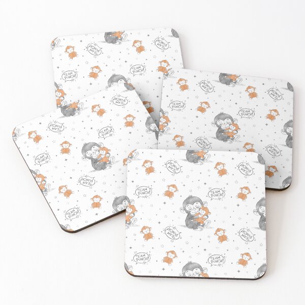 Item preview, Team Punch Cute Monkey Hugging  designed and sold by Reicrea.