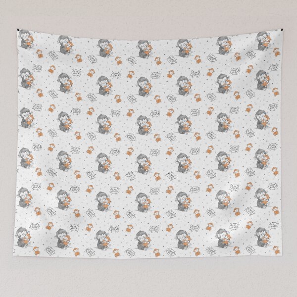Item preview, Team Punch Cute Monkey Hugging  designed and sold by Reicrea.