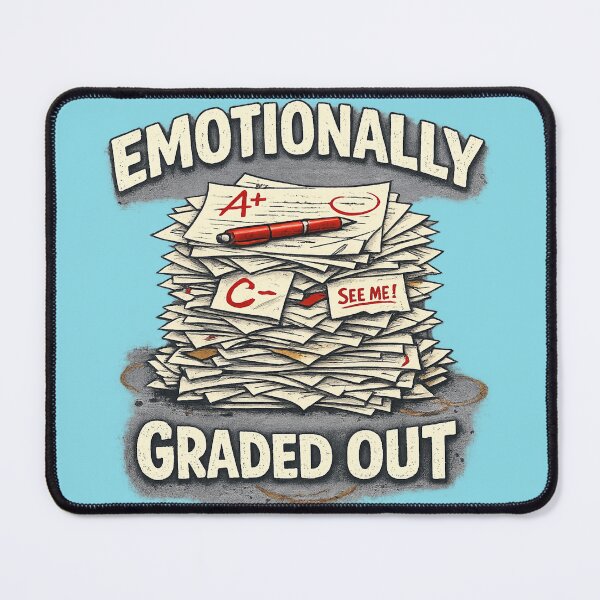 Item preview, Emotionally Graded Out Teacher Funny Teaching Humor School Staff Tee designed and sold by Off-DutyDesign.