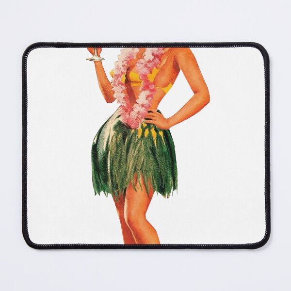 Item preview, Retro Hawaiian Hula Girl with Martini designed and sold by PIXEL POP DESIGNS - Beyond the Norm!.
