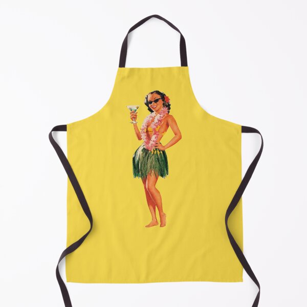 Item preview, Retro Hawaiian Hula Girl with Martini designed and sold by PIXEL POP DESIGNS - Beyond the Norm!.