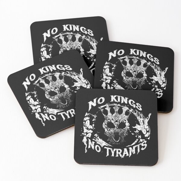 Item preview, No Kings No Tyrants - Powerful Anti Fascist skull design | White designed and sold by ZechJohnRB.