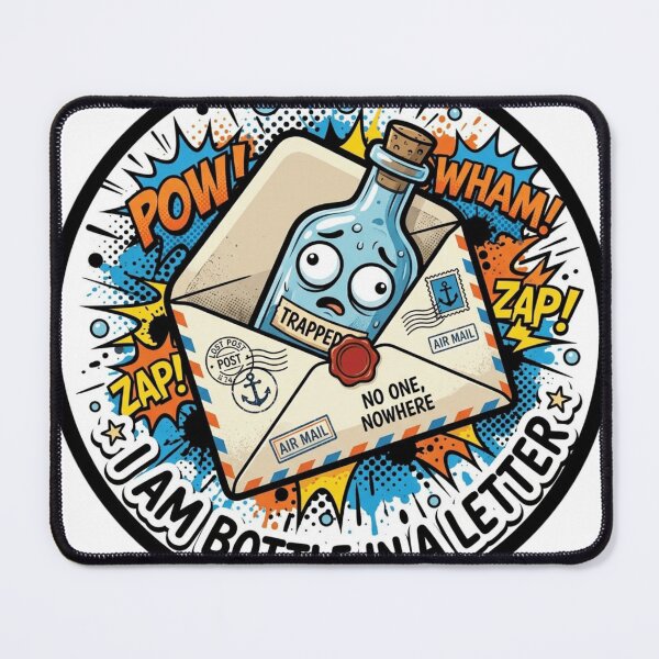 Item preview, I Am Bottle In A Letter Sticker designed and sold by Imaginarium of Chaos falcon88 .