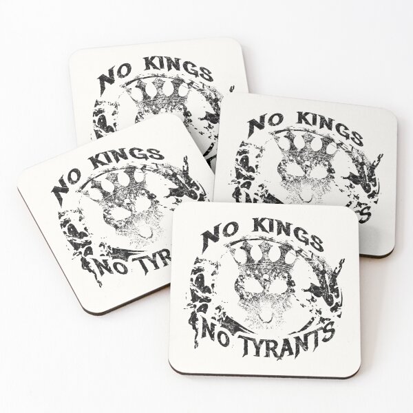 Item preview, No Kings No Tyrants - Powerful Anti Fascist skull design | Black designed and sold by ZechJohnRB.