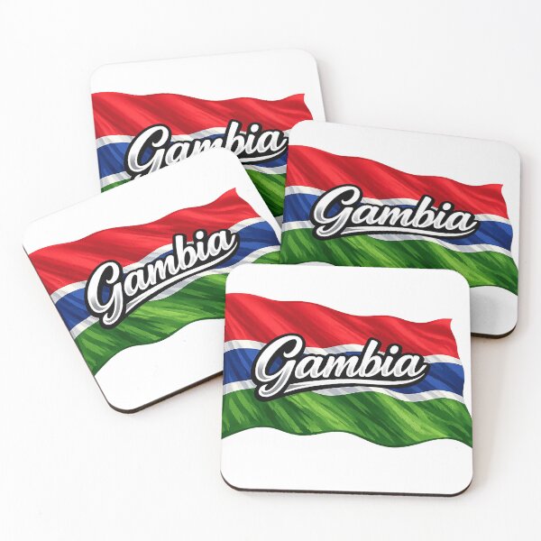 Item preview, Gambia Flag Waving Design – African Nation Pride Graphic, Gambian Heritage Artwork, National Flag Travel Gift designed and sold by GarnerSupplyCo.