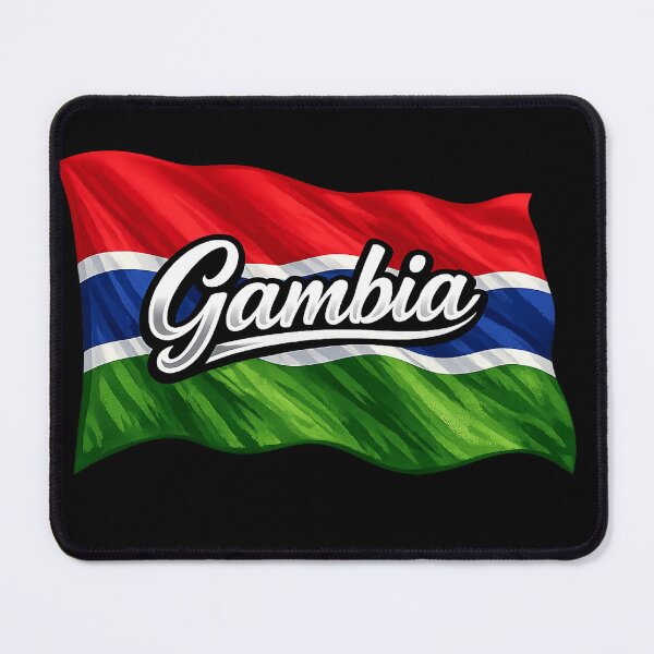Item preview, Gambia Flag Waving Design – African Nation Pride Graphic, Gambian Heritage Artwork, National Flag Travel Gift designed and sold by GarnerSupplyCo.