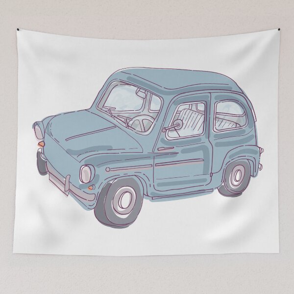Item preview, Hand Drawn Cute Vintage Car Illustration designed and sold by missbobbit.