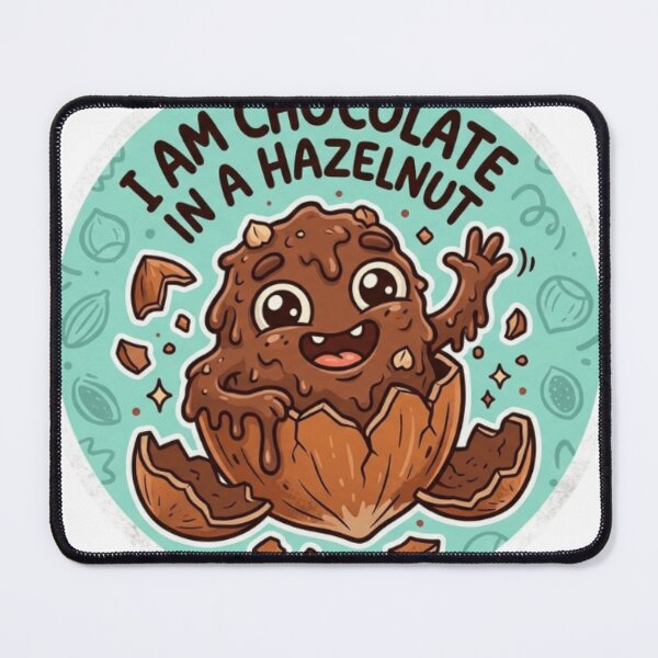 Item preview, I Am Chocolate In A Hazelnut Cute Absurd Sticker designed and sold by Imaginarium of Chaos falcon88 .