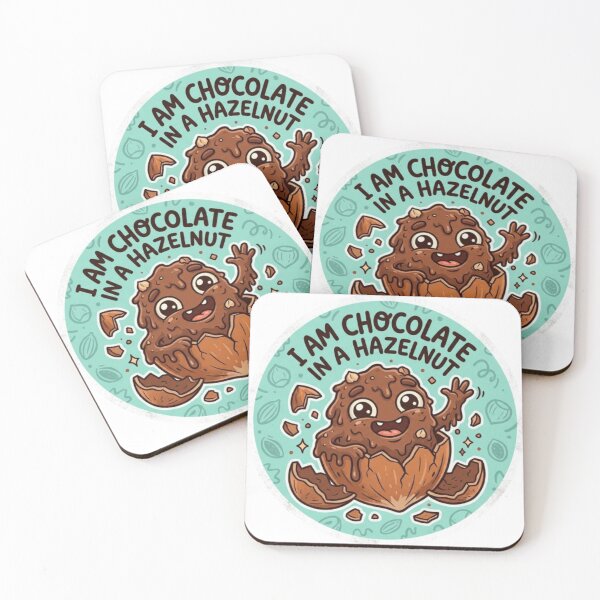 Item preview, I Am Chocolate In A Hazelnut Cute Absurd Sticker designed and sold by Imaginarium of Chaos falcon88 .