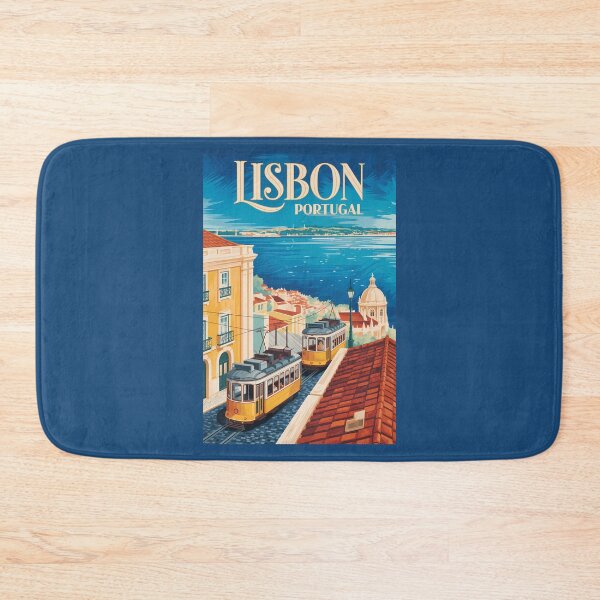 Item preview, Lisbon Portugal Skyline Illustration Travel Art Vintage designed and sold by KrisSidDesigns.