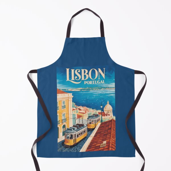 Item preview, Lisbon Portugal Skyline Illustration Travel Art Vintage designed and sold by KrisSidDesigns.
