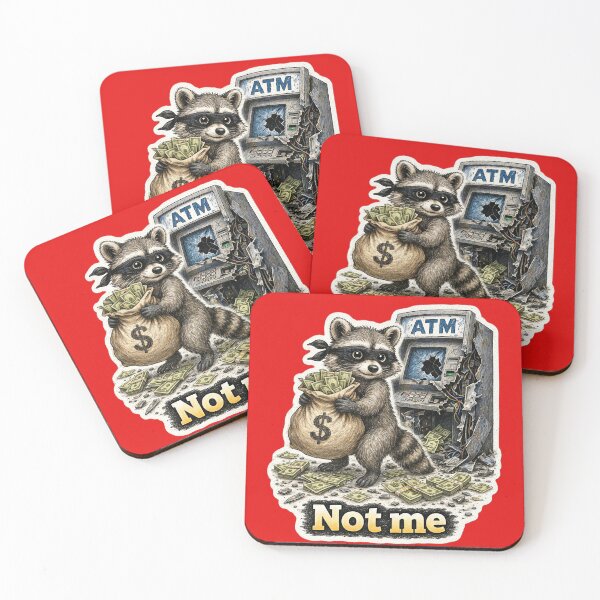 Item preview, Raccoon Thief Not Me Sticker – Funny Guilty Bandit Animal Humor Art designed and sold by Felixuss.