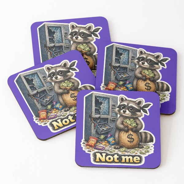 Item preview, Raccoon Thief Not Me Sticker – Funny Guilty Bandit Animal Humor Art designed and sold by Felixuss.