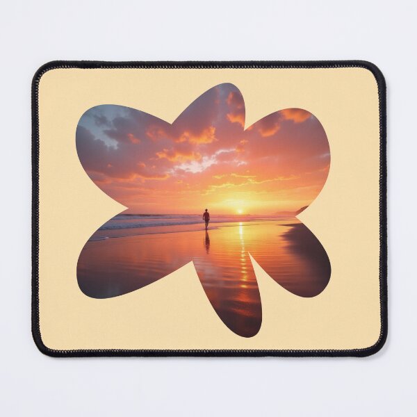 Item preview, Tropical Sunset - Segmented Beach & Palm Art - Golden Hour Paradise - Four Panel Ocean Sunset designed and sold by PriyaMagic.