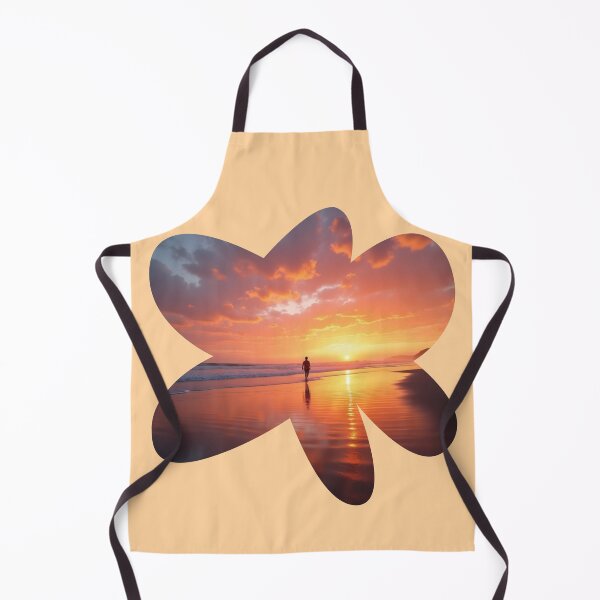 Item preview, Tropical Sunset - Segmented Beach & Palm Art - Golden Hour Paradise - Four Panel Ocean Sunset designed and sold by PriyaMagic.