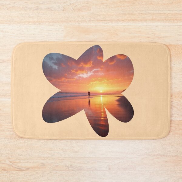 Item preview, Tropical Sunset - Segmented Beach & Palm Art - Golden Hour Paradise - Four Panel Ocean Sunset designed and sold by PriyaMagic.