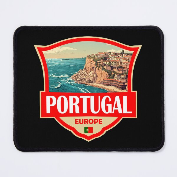 Item preview, Portugal Illustration Retro Badge designed and sold by KrisSidDesigns.