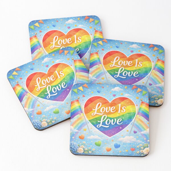 Item preview, Love Is Love Rainbow Pride Heart LGBTQ Design designed and sold by CLOUTKULT.