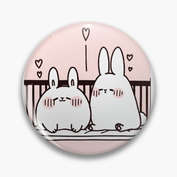 Item preview, Cute Bunny Couple – Kawaii Love Aesthetic designed and sold by EchoWave11.