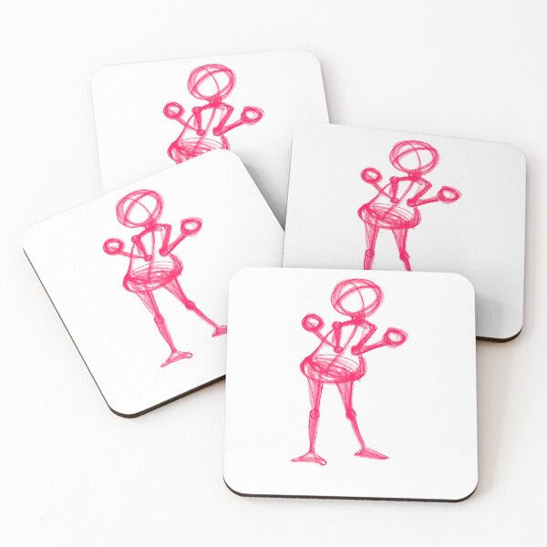 Item preview, Funny Stick Figure Pose | Red Sketch Character | Minimalist Humor Drawing  designed and sold by Pryhozha.