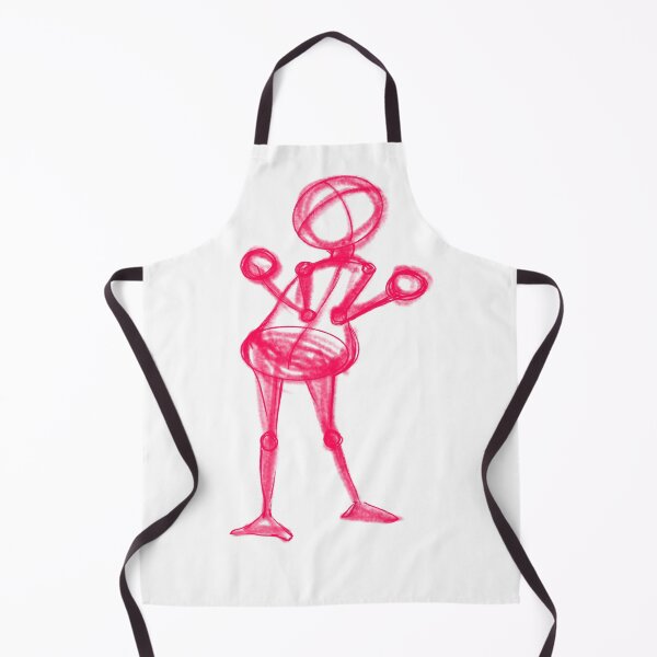 Item preview, Funny Stick Figure Pose | Red Sketch Character | Minimalist Humor Drawing designed and sold by Pryhozha.