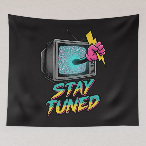 Item preview, Retro Stay Tuned Pop Vibes designed and sold by AwesomeBeyondLimits.