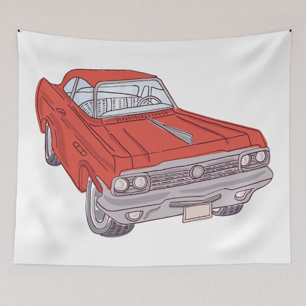 Item preview, Hand Drawn Cute Vintage Car Illustration designed and sold by missbobbit.