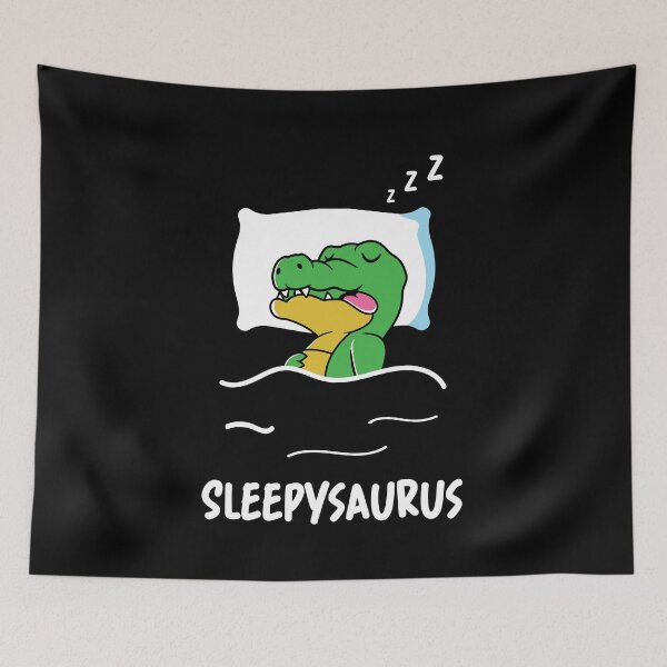 Artikelvorschau, Sleepysaurus Dino Schlafen Lustiger Spruch Dinosaurier entworfen und verkauft von Lenny Stahl.