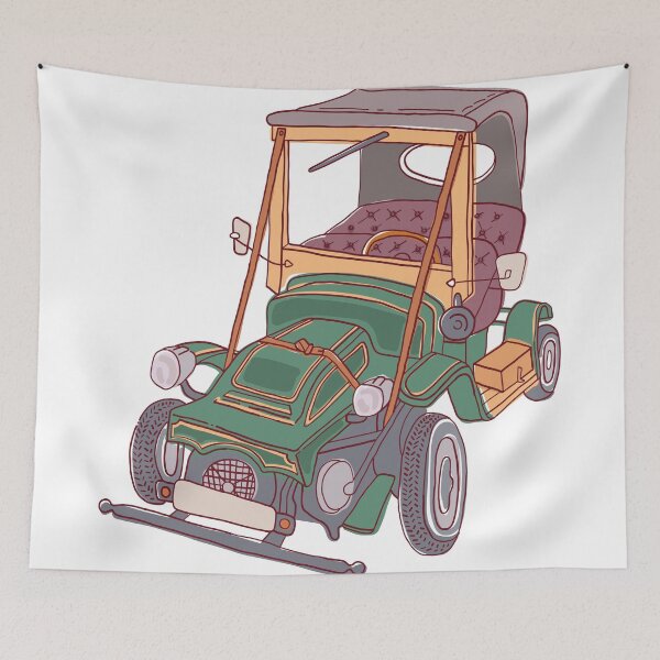 Item preview, Hand Drawn Cute Vintage Car Illustration designed and sold by missbobbit.