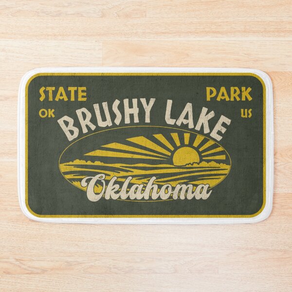 Item preview, Brushy Lake State Park, Oklahoma, badge design designed and sold by Wanderful-roads.