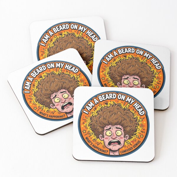 Item preview, I Am A Beard On My Head Absurd Meme Sticker designed and sold by Imaginarium of Chaos falcon88 .