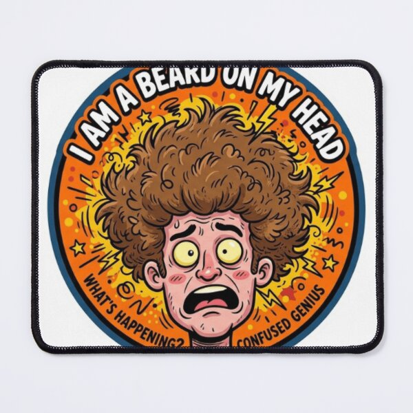 Item preview, I Am A Beard On My Head Absurd Meme Sticker designed and sold by Imaginarium of Chaos falcon88 .