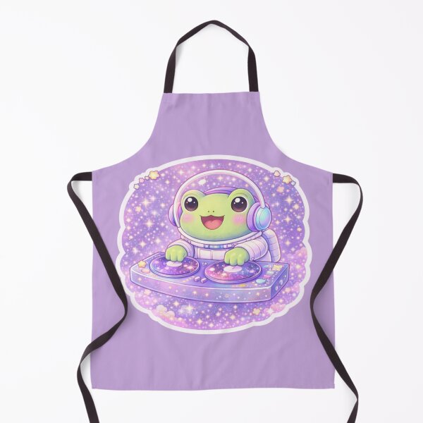 Item preview, Kawaii Frog DJ astronaut in Space – Cute Cosmic Frog designed and sold by p-frosty-design.