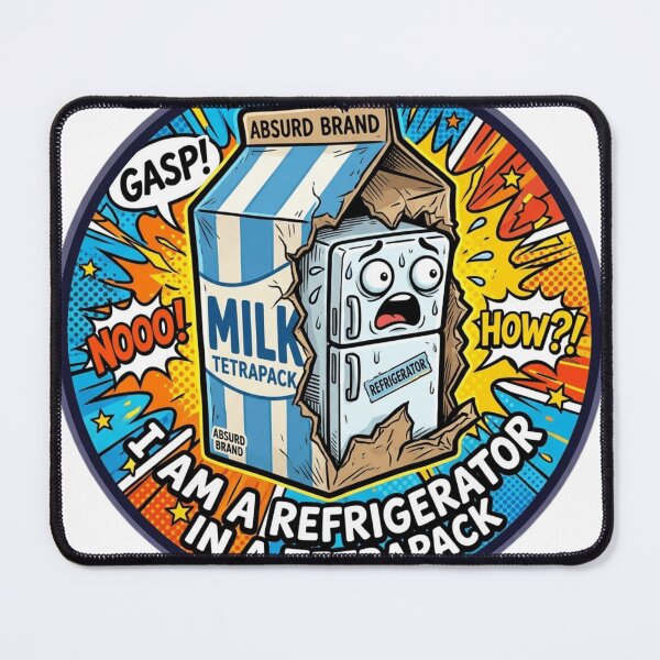 Item preview, I Am A Refrigerator In A Tetrapack Sticker designed and sold by Imaginarium of Chaos falcon88 .
